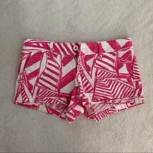 Lilly Pulitzer pink and white patterned “Walsh” shorts
